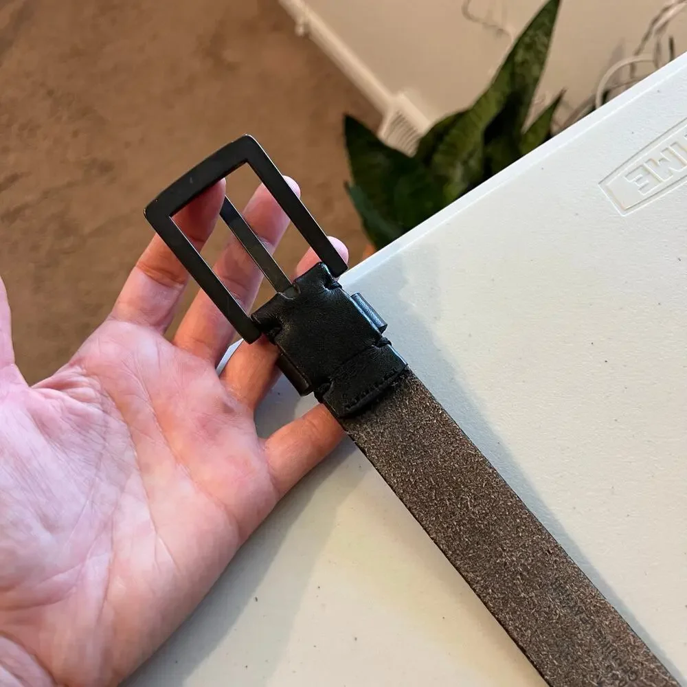 GAP Black Worn in Genuine Leather Utility Unisex Belt Size Large
